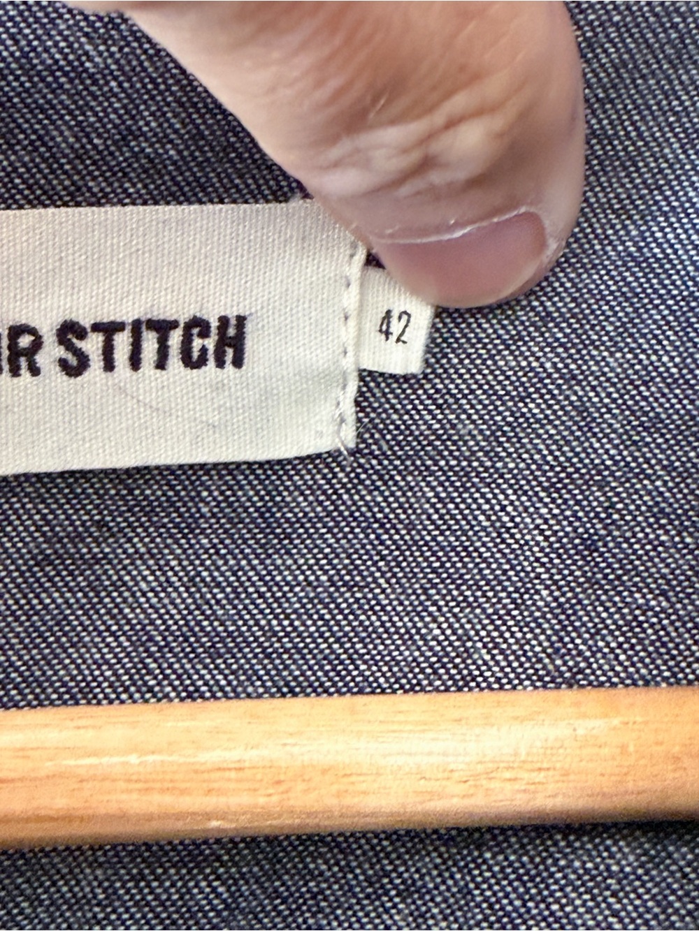 Dark Indigo Denim Western Shirt - Picture 4 of 7